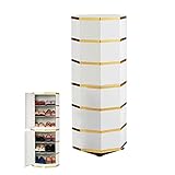 Schuhregal Drehbar, Schuhregal Drehbarer 3-stöckiges/ 6-stöckiges/ 9-stöckiges, Schuhregale Shoe Rack, Schuhregal Schmal Schmales Schuhregal, Shoes Rack Schuhschrank Metall Schuhkarussell ( Color : Di
