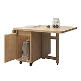 Wohnzimmertische Klappbare Beistelltische, Beistelltisch mit Aufbewahrungsschrank for das Wohnzimmer, kleiner Nachttisch for das Schlafzimmer, mobiler Sofa-Beistelltisch, Esstisch mit Rollen Couchtisc