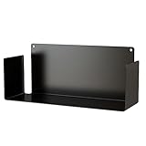 LXBAMKEA Metall Schwebende Regale, Modern Deko Wandregal, Schlafzimmer Wohnzimmer Badezimmer Büro Laden Anzeigeleiste, Bücherregal, Modell Zierpflanze Lagerung Racks (Color : Black, Size : 80x20x20C