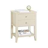 SoBuy FBT114-MI Nachttisch Boxspringbett Sofatisch Beistelltisch schmal Telefontisch Nachtschrank Nachtkommode Beige BHT ca.: 45x60x35cm