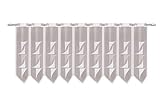 Gerster Scheibengardine abstrakt 60 cm hoch Weiß - Wunschbreite frei wählbar durch gekaufte Menge in 30 cm Schritten - Meterware