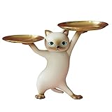 Süssigkeiten Schale Modern Tablett Deko, Kreative Schreibtisch Aufbewahrungsbox Süße Katze Schlüssel Aufbewahrungshalter Desktop Candy Dish Organizer, Telefon Brieftasche Münze Schmuckaufbewahrung
