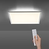 SellTec LED Panel flach 60x60 dimmbare Deckenlampe mit indirekter Deckenbeleuchtung | Farbtemperatur mit Fernbedienung einstellbar, warmweiss - kaltweiss | Decken-Leuchte für Wohnzimmer, Küche Bad