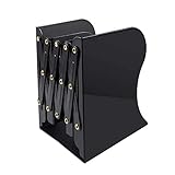ZEEREE Buchstütze, Metall Einstellbare Buchstützen, rutschfeste Bücherstützen Bücherständer Bookends, Metall Kinder Buchständer Zeitschriftenordner Bücherhalter Desktop Aufbewahrungsbox (Black)