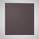 Verdunkelungsrollo, CIADAZ Roladenklemmen, Fenster Sichtschutz, Verdunklungsstoff, Darkening Blind, Thermo Rollo, Verdunklungsrollo100 x 230 cm Coffee