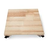 XSSS-ZC Blumentopf-Basisschale, Universal-Rad-Holz-Tablett, Mobile Radhalterung, quadratische Blumen-Tablett-Basis mit Rolle,40 * 40 cm