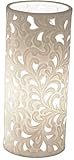 FPorzellan-Lampe Rund Harmonie Romantik Tischleuchte Nachttischlampe Nachttischleuchte Stimmungslampe Weiss 12x28cm