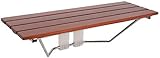 OQHAIR Duschsitzhocker, Badehocker, faltbar, Wand-Duschhocker, Wand-Duschsitzhocker aus Holz, Duschhilfegerät zur Badehilfe, unterstützender Badestuhl, 250 kg Tragfähigkeit, rutschfest, S