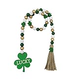 Rifuli Irisches Festival St. 's Day Lucky Quaste Perlen Anhänger Party DIY Windräder Garten Rost (e-Green, One Size)