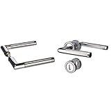 Alpertec 88020110 Edelstahl Türbeschlag PZ 2farbig Rosetten für Wohnungseingangstüren & 88020100AZ Edelstahl Türbeschlag BB 2farbig Rosetten für Zimmertürgarnitur Türklinke Türdrücker Türgriffe …