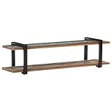 JUNZAI TV-Schrank, Fernsehtisch, Tv Lowboard, Fernsehschrank, Tv Bank, Tv Table, Tv Kommode, 160x40x40 cm Recyceltes Massivholz