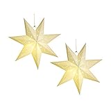 BESPORTBLE Papierstern Lampenschirm 45cm Papier Faltsterne Weihnachtsstern Hohle Hängende Weihnachtsdeko 2 Stück Weihnachtsanhänger Hochzeit Geburtstag Weihnachten Festival Party Dekoration