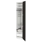 Ikea METOD/MAXIMERA Hochschrank mit Reinigungsinnenraum, 40x60x200 cm, weiß/Kungsbacka anthrazit
