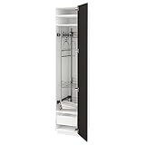 Ikea METOD/MAXIMERA Hochschrank mit Reinigungsinnenraum, 40x60x200 cm, weiß/Kungsbacka anthrazit