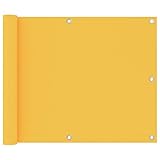 BULANED Balkon-Sichtschutz, Balkonsichtschutz, Windschutz Balkon, Windschutz Terrasse, Balkonverkleidung, Sichtschutz Garten, Gelb 75x400 cm Oxford-Gewebe