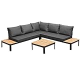 Gartenfreunde GARTENFREUDE Aluminium St. Lucia Set schwarz Lounge