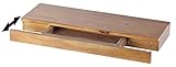 Carlo Milano Regal: Wandregal aus Zedernholz mit versteckter Schublade, 50 x 5 x 18 cm (Wandregal mit Schublade Holz)