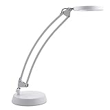 HZH Kleine schwarze Tischlampe mit Schwenkarm, dimmbare, klappbare Tischlampe – USB-Ladeanschluss, augenschonende Tischlampen, Tischlampe mit flexiblem Hals, Schreibtisch, Arbeitszimmer, Büro,
