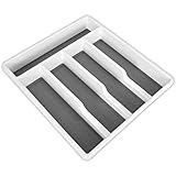 Besteckkasten für Schubladen Besteckhalter Küche Schubladeneinsatz Besteck Organizer 5 Fächer Schublade Besteckeinsatz für Messer Löffel Gabel Essstäbchen Kochutensilien Küchenhelfer Kochzubehör