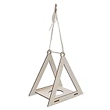 MISNODE Geometrischer Blumenständer aus Holz für Den Innen- und Außenbereich, Hängender Pflanzenständer, Topfhalter, Blumentopfregal, Pflanzenaufhänger für Pflanzgefäße für Garten und Zuhause