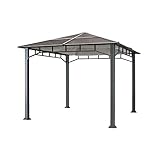 Sonnensegel für Gartenpavillon Sunset Deluxe 3x3 m inkl. Befestigungsmaterial - grau