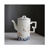 Teekanne/Teekannen 50 0ml Weiße Porzellantekanne großer Kapazität Teemaschine mit weißem Porzellanfilter Haushaltstee -Set Ein -Topf Teekanne Tee (Color : A)