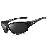 EYEFORE Sonnenbrille-Herren-Damen-Polarisiert Sportbrille Schwarz Fahrerbrille UV400 Schutz