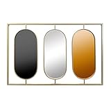 LW Collection Wandspiegel Gold Rechteck 109x70 cm Metall - Großer Spiegelwand - industriell - Wohnzimmer Flur - Badspiegel…