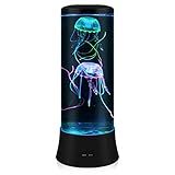 POYO LED Fantasy Quallen Lavalampe – Runde echte Quallen Aquarium Lampe – 7 Farben Einstellung Stimmungslicht Dekoration für Zuhause Büro Dekoration Tolle Geschenke für Kinder