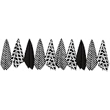 Penguin Home® - 100 % Baumwolle Geschirrtuch 10er-Set Weich-Haltbar-Stilvolles schwarzes Design mit mehreren Mustern-Maschinenwaschbar-65 x 45 cm,Packung mit 10