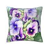 ASEELO Pansy Perfection Kissenbezug für R Couch, Bett, Sofa, Bank, Stuhl, 45,7 x 45,7 cm