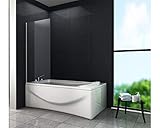 Fixe Duschtrennwand Hugo 75 x 160 cm Badewannenabtrennung Badewanne Duschwand Dusche Glas