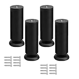 Möbelfüße Höhenverstellbar 4 Pcs Tischbeine Schreibtisch Verstellbare Möbel Ausgleicher Schlafsofas, Schrank, Arbeitsplatte, Frühstücksbar,black-8CM(3.1IN)