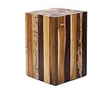 Brillibrum Design Beistelltisch aus Treibholz Stücken massiver Holzklotz Blumensäule Treibholz-Hocker Holzblock Massiv Stabil Blumenhocker Echtholz 45 x 30 x 30 cm