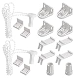 2 Kit Rollo Halterung Fenster, 17mm Duo Rollo Klemmfix Ohne Bohren Ersatzteile Rollo Klemmfix Ersatzteile Doppelrollo Klemmhalter Rollo Beschläge Ersatzteile für Doppelrollos, Verdunklungsrollos