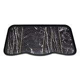 Schuhabtropfschale Schuhmatte Schuhwanne Schuhablage für Haus Garten Dekorativ Gemustert Polypropylen 75 cm x 38 cm x 2,5 cm (Marble Black)