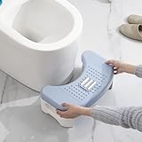 AAHIFIT Töpfchen Hocker Toilettenhocker Fußstütze Hocker faltbar Pottystep Hocker Hocktoiletten, Anti-Rutsch-Massagerolle 7' (blau)