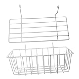 DOITOOL 2 Schmiedeeiserne Aufbewahrungskörbe Aufbewahrungskörbe Für Regale Hängekorb Organizer Körbe Für Regale Schrank Organizer Kupplungskorb Schwimmender Regalkorb Aufhänger