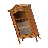 ibasenice Simulationsschrank Puppenholzmöbel Holzdekor Zubehör Heimdekoration Bücherregal Modellspielzeug Holz-Minischrank Mini-Verzierung Mini-Aufbewahrungsschrank Brauner