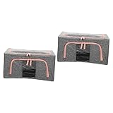 Alipis 2-Teilige Box Aufbewahrungsbox Waschbare Steppdecke Tasche Unter Dem Bett Aufbewahrungstasche Schrank-Organizer Aufbewahrungstaschen Mit Reißverschluss Aufbewahrungsbox
