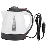 Greensen Auto Wasserkocher, Reisewasserkocher 1000ml Wasserkocher 24V für LKW Tragbarer Edelstahl Auto Wasserkocher Auto-Heizbecher Warmwasserbereiter für Heißwasser Kaffee Tee