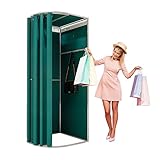 Mobile Umkleidekabine,Freistehend Umkleidekabine Für Bekleidungsgeschäft, Tragbarer Temporärer Einfacher Umkleidekabine, mit Vorhänge, Halterung aus Edelstahl，für Einkaufszentrum und Büro ( Color : Da