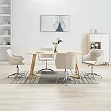 KTHLBRH Esszimmerstühle Drehbar 4 STK. Cremeweiß Stoff,küchenstühle,esstisch stühle,esszimmermöbel,stühle,Wohnzimmer stühle,Geeignet für Wohnzimmer, Küche, Schlafzimmer
