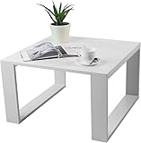 Couchtisch Klein Clif - Wohnzimmertisch in Vielen Farben - Beistelltisch 65x65x40cm - Couchtisch Quadratisch Ideal für Wohnzimmer, Zimmer und Büro - Smart Living Wohnzimmertisch Modern (Weiß)