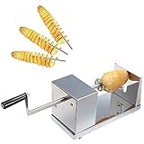 panfudongk Edelstahl Spiralschneider für Kartoffeln und Karotten - Einfache Bedienung, langlebig, hoher Gewinn - inklusive 3 Klingen