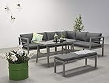 Garden Impressions Hohe Dining Aluminium Lounge Blakes Anthrazit Rechts, inklusive XL Bank und wasserabweisender Kissen