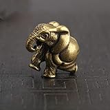 SUPERHAU Reine Kupfer Elefant kleine Statue Feng Shui Ornamente handgefertigte Messing Tier Handwerk Home Decor Office Desk Dekorationen für Zimmer