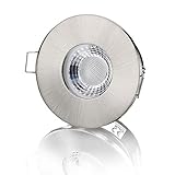 lambado® LED Spots für Badezimmer IP65 in Edelstahl gebürstet - Moderne Deckenstrahler/Einbaustrahler für Außen inkl. 230V 5W GU10 Strahler warmweiß - Hell & Sparsam