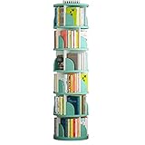 WHDNIOSS Bücherregale for Kinder, um 360° drehbares Boden-Bücherregal, runder Bürotisch, fördern das Interesse der Kinder am Lesen (Color : Green, Size : 5 Layers (46 * 188cm))