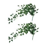 BESPORTBLE 2 Stück Zimmerpflanzen Für Den Innenbereich Künstliche Pflanzen Für Den Innenbereich Grüne Girlande Künstliche Blätter Schnur Künstliche Hängende Schlingpflanze